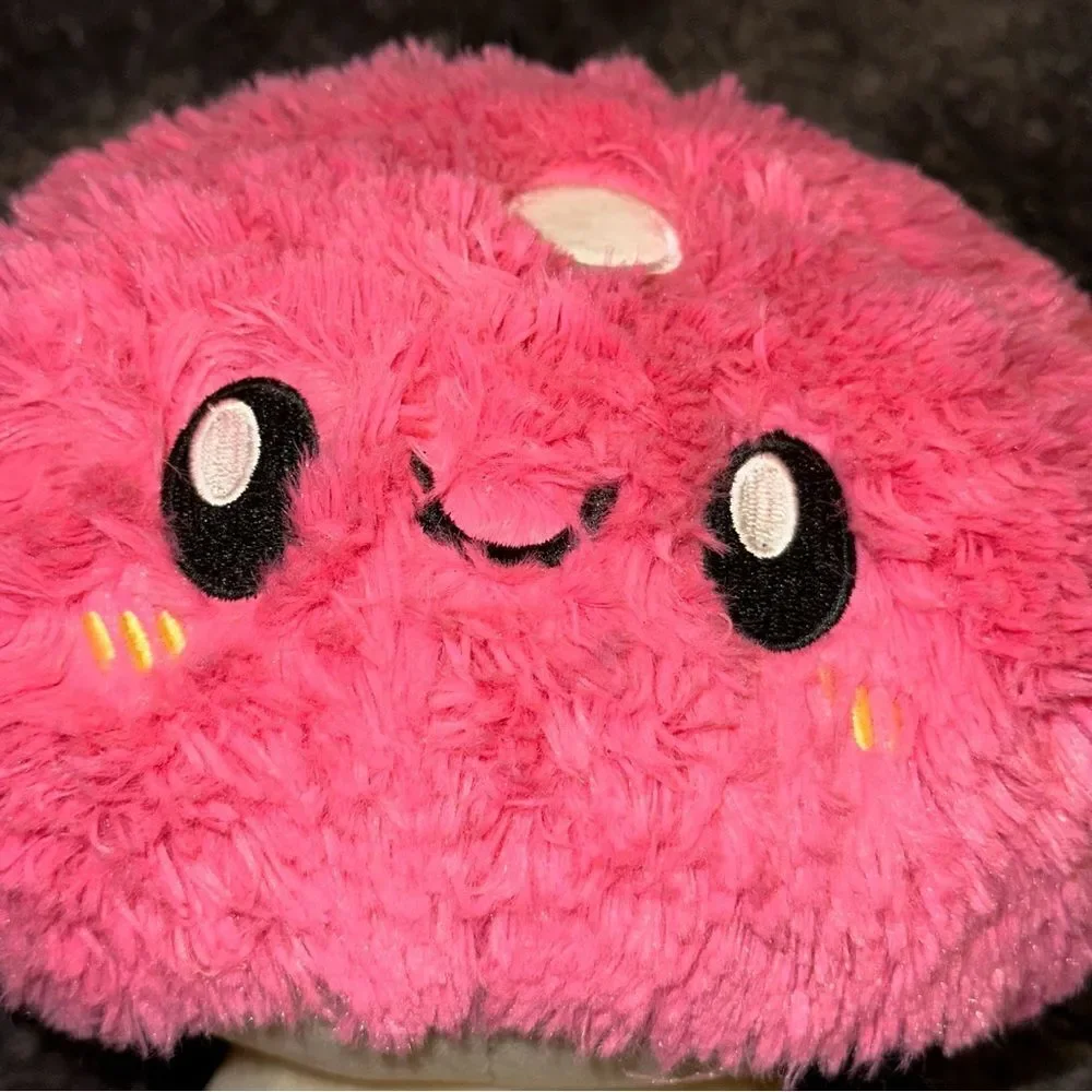 Squishable Smiling Mushroom Pink Medium Size 9” Plush Girly Fungi Fairycore Boho